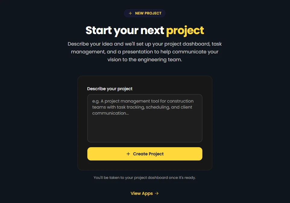 Project presentation editor
